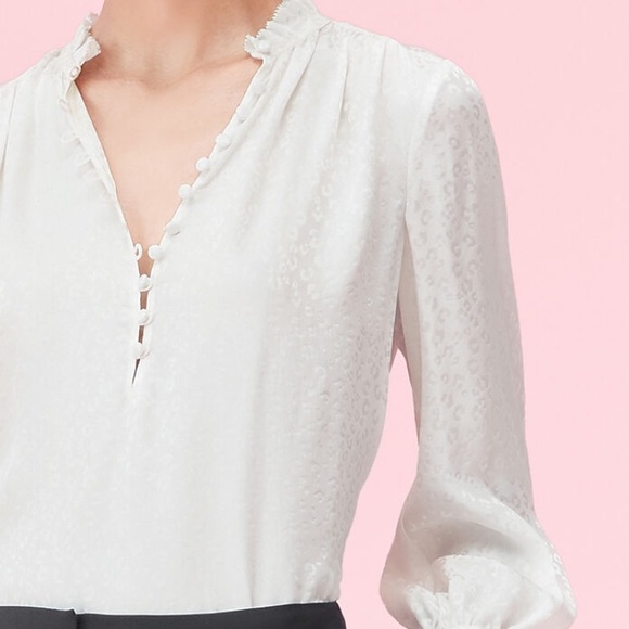 [Rebecca Taylor] Cheetah Jacquard Top - Picture 3 of 4